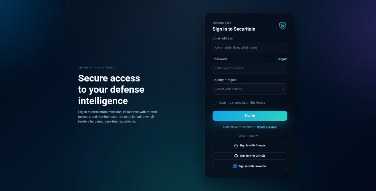 Securitain Platform Demo 2
