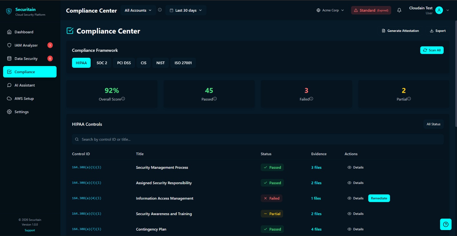 Securitain Platform Demo 5