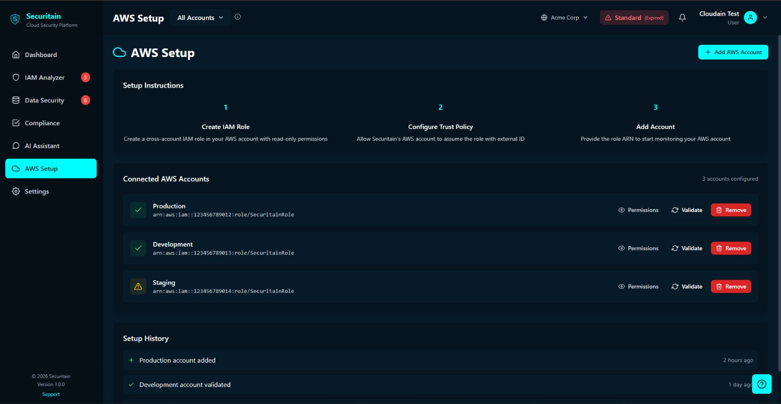 Securitain Platform Demo 7